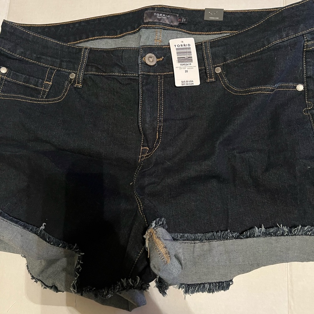 Mid-Rise Midi Short - Vintage Stretch Dark Wash